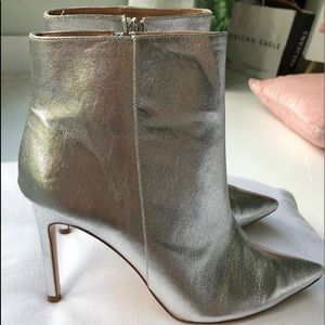 ZARA Metallic Ankle Boots